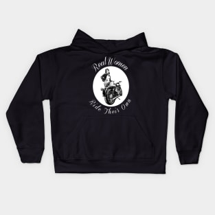 Woman Motorcycle Rider Design Kids Hoodie